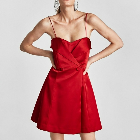 Zara Dresses & Skirts - ZARA red satin dress